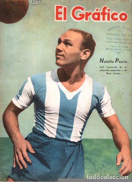 Coleccionismo deportivo: 1946 EL GRAFICO # 1391 NATALIO PESCIA EILEEN HOLT CICLISMO DOBLE CA&Ntilde;UELAS WAMBST & GIACCHE