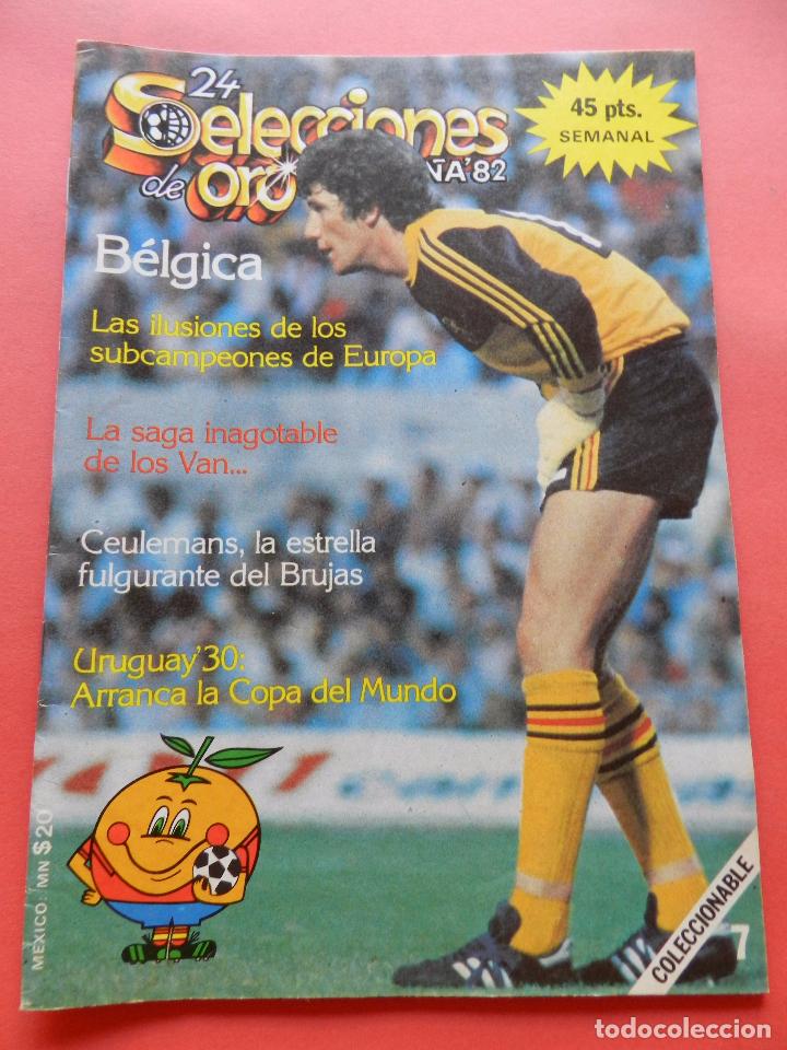 Coleccionismo deportivo: REVISTA N&ordm; 7 POSTER BELGICA - 24 SELECCIONES DE ORO MUNDIAL ESPA&Ntilde;A 82 - WORLD CUP 1982 BELGIUM