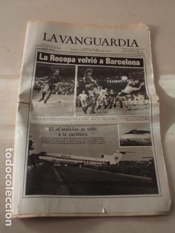 Collectionnisme sportif: LA VANGUARDIA N&ordm; 36.051 - 13 MAYO 1982 - BAR&Ccedil;A CAMPE&Oacute;N DE LA RECOPA