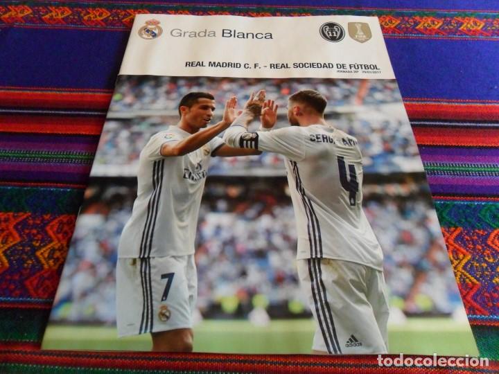 Sammelleidenschaft Sport: GRADA BLANCA JORNADA 20 REAL MADRID REAL SOCIEDAD SAN SEBASTI&Aacute;N 29-1-17. P&Oacute;STER LUCAS V&Aacute;ZQUEZ. MBE.