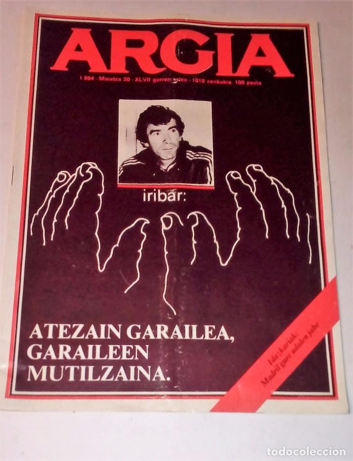 Collezionismo sportivo: ARGIA 1984: IRIBAR, ELKARRIZKETA BEREZIA 1016 ZENBAKIA