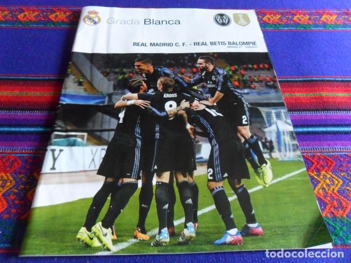 Coleccionismo deportivo: GRADA BLANCA REAL MADRID B&Eacute;TIS. JORNADA 27. 12-3-17. P&Oacute;STER SERGIO RAMOS.