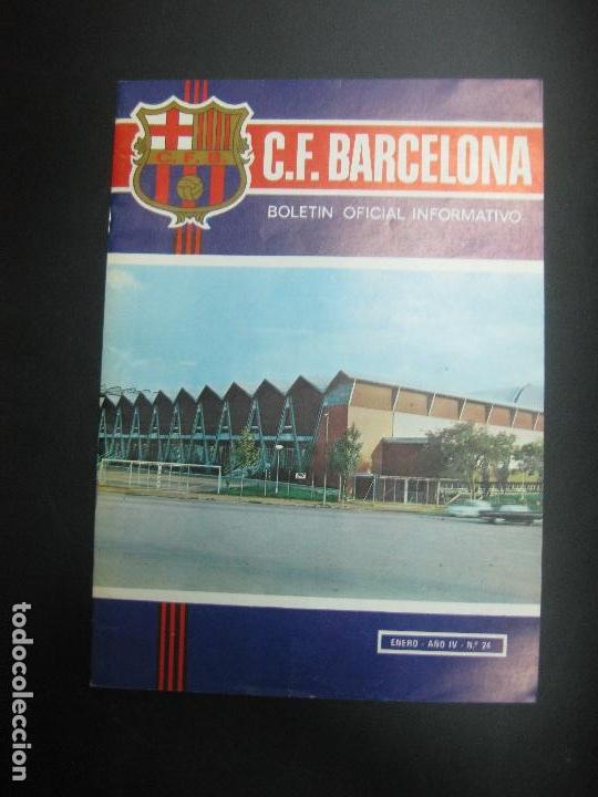 Sammelleidenschaft Sport: C.F. BARCELONA (BAR&Ccedil;A). BOLETIN OFICIAL INFORMATIVO . N&ordm; 24 ENERO 1973.