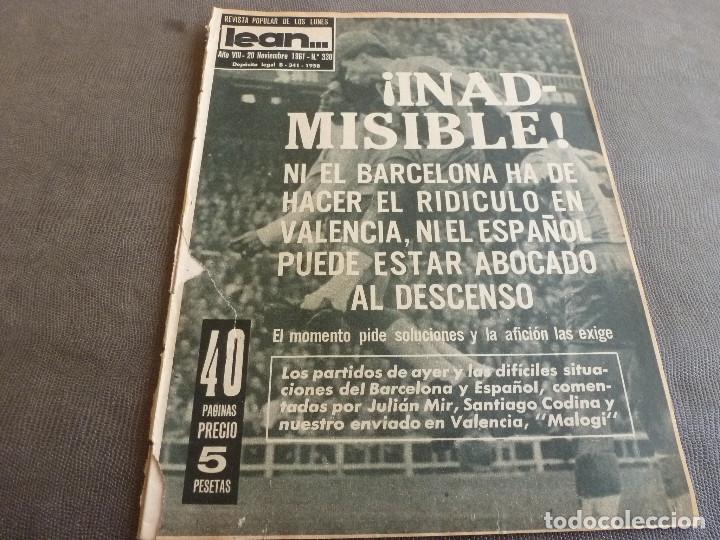 Sports collectibles: (ML)LEAN(20-11-61)!!VALENCIA 6 BAR&Ccedil;A 2 !!MALLORCA 0 R.MADRID 2,ESPA&Ntilde;OL 1 ZARAGOZA 3,PAIS,3&ordf;DIV.CATAL