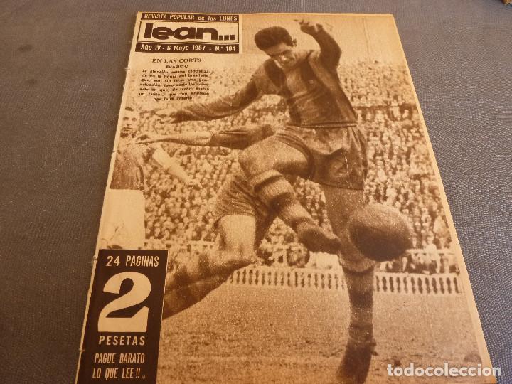Sports collectibles: (ML)LEAN(6-5-57)!!!BAR&Ccedil;A 4 SAARBRUCKEN 1 EN EL HOMENAJE A VELASCO !!!