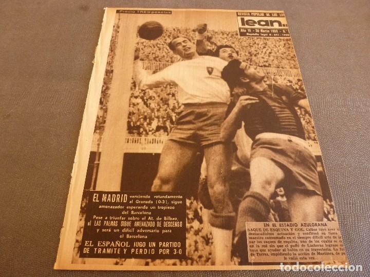 Collezionismo sportivo: (ML)LEAN(30-3-59)BAR&Ccedil;A 3 ZARAGOZA 0,SABADELL 3 IR&Uacute;N 1.