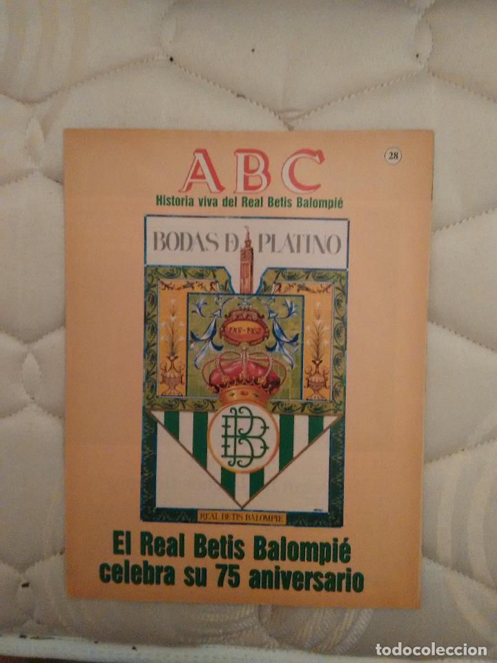 Coleccionismo deportivo: La historia del Betis en fasc&iacute;culos antiguos publicados por Abc. Fasc&iacute;culo n&uacute;mero 28: 75 aniversario