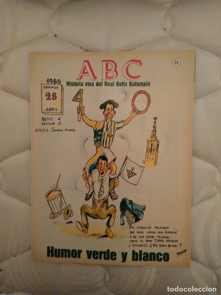 Coleccionismo deportivo: La historia del Betis en fasc&iacute;culos antiguos publicados por Abc. Fasc&iacute;culo n&uacute;mero 31: humor