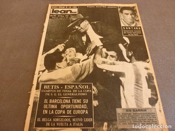 Collezionismo sportivo: (ML)LEAN(29-5-61)BENFICA RIVAL COPA EUROPA BAR&Ccedil;A,ESPA&Ntilde;OL 2 BAR&Ccedil;A 1,FASE ASCENSO A 2&ordf; DIV.EL GIRO.