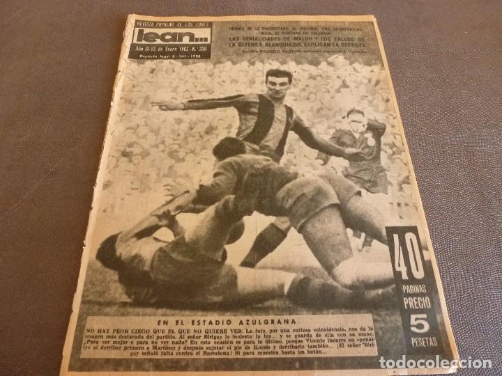 Collezionismo sportivo: (ML)LEAN(22-1-62) BAR&Ccedil;A 3 R.MADRID 1,AT.MADRID 1 MALLORCA 1,VALENCIA 4 ESPA&Ntilde;OL 2.