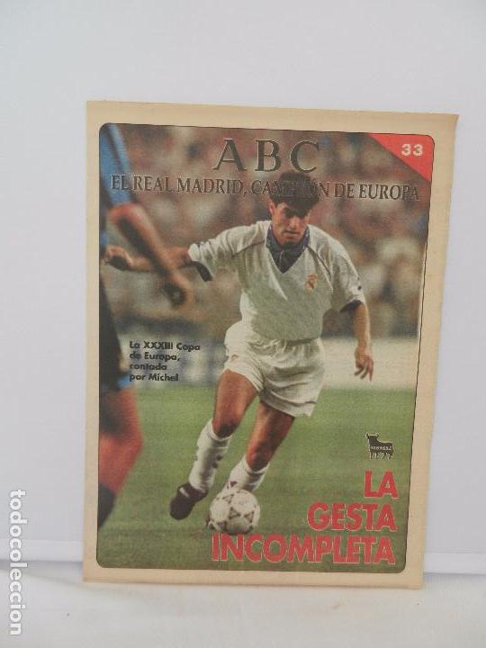 Coleccionismo deportivo: REVISTA ABC EL REAL MADRID, CAMPE&Oacute;N DE EUROPA N&ordm; 33.EL RECUERDO M&Aacute;S TRISTE DE LA QUINTA.