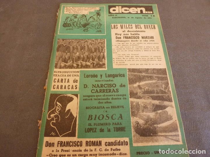 Collezionismo sportivo: (ML)DICEN(15-8-53) R.C.D.ESPA&Ntilde;OL,EL MAYOR ESPECTACULO DEL MUNDO.