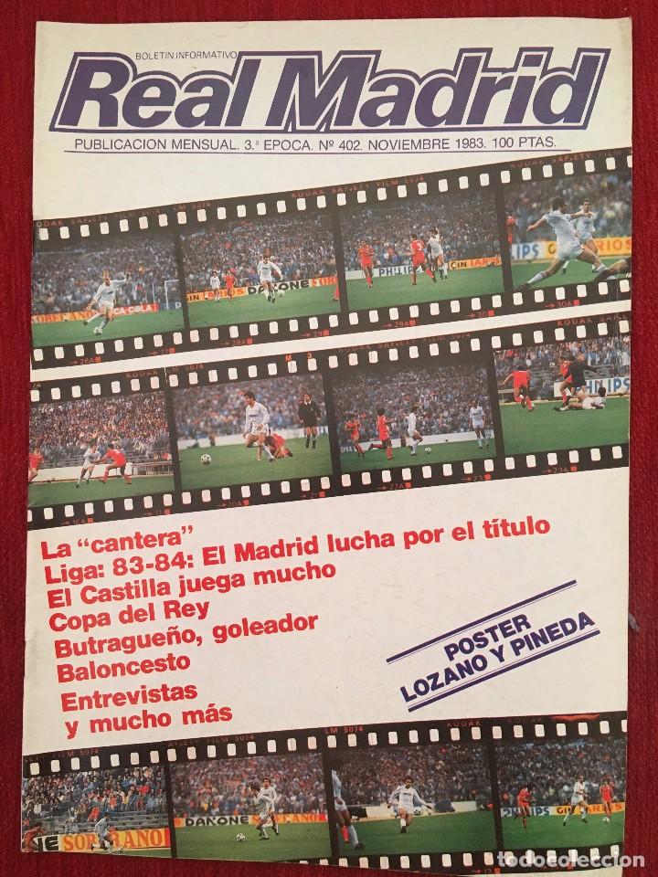 Collezionismo sportivo: REVISTA REAL MADRID 402 BUTRAGE&Ntilde;O BIRIUKOV BALONCESTO POSTER PINEDA LOZANO