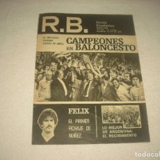 Coleccionismo deportivo: R.B. REVISTA BARCELONISTA N° 688 , JUNIO 1978 . CAMPEONES EN BALONCESTO. Lote 92937990