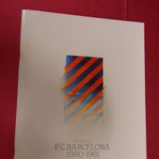 Coleccionismo deportivo: F.C. BARCELONA. MEMORIA 1980-1981.3 ANYS DE GESTIÓ. EN CATALÁ.