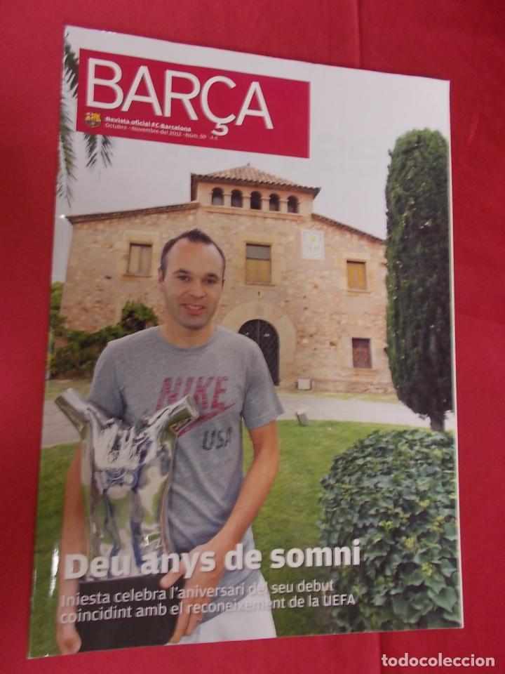 Collectionnisme sportif: BAR&Ccedil;A. REVISTA OFICIAL F.C. BARCELONA. N&ordm; 59. OCTUBRE-NOVEMBRE 2012. DEU ANYS DE SOMNI