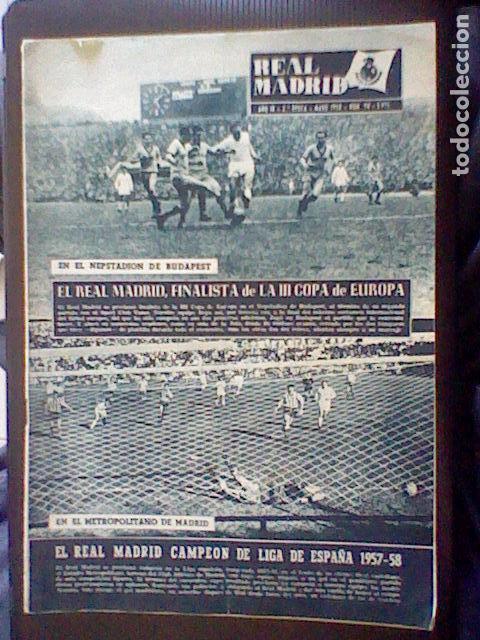 Coleccionismo deportivo: revista real madrid futbol n&ordm; 94 mayo 1958 publi pegaso finalista copa europa campeon liga 1957