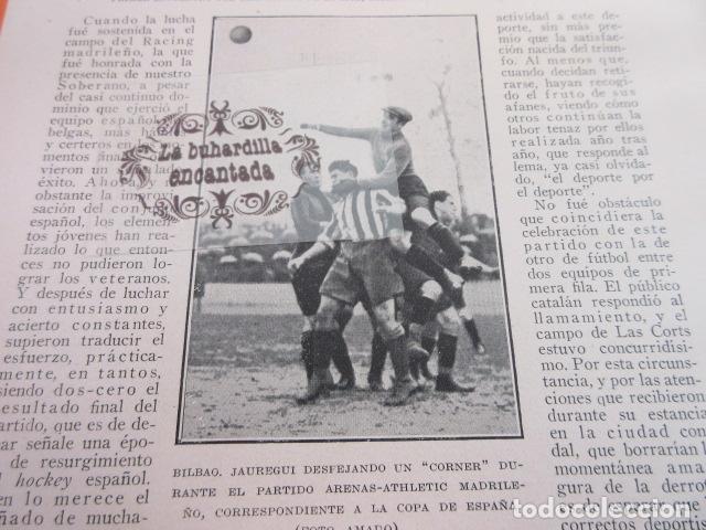 Coleccionismo deportivo: RECORTE 1929 - ATHLETIC MADRILE&Ntilde;O CONTRA ARENAS BILBAO JAUREGUI