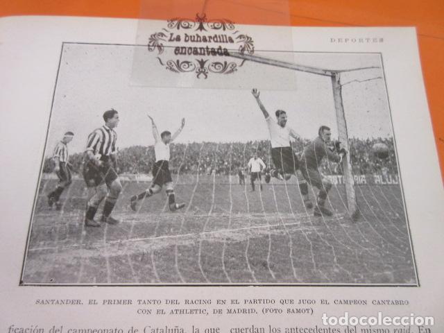 Coleccionismo deportivo: RECORTE 1928 - SANTANDER RACING ATHLETIC MADRID