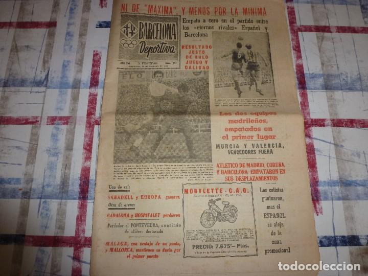 Coleccionismo deportivo: BARCELONA DEPORTIVA(22-2-65)EN SARRI&Aacute;,ESPA&Ntilde;OL 0 BAR&Ccedil;A 0,MURCIA Y VALENCIA GANAN FUERA.