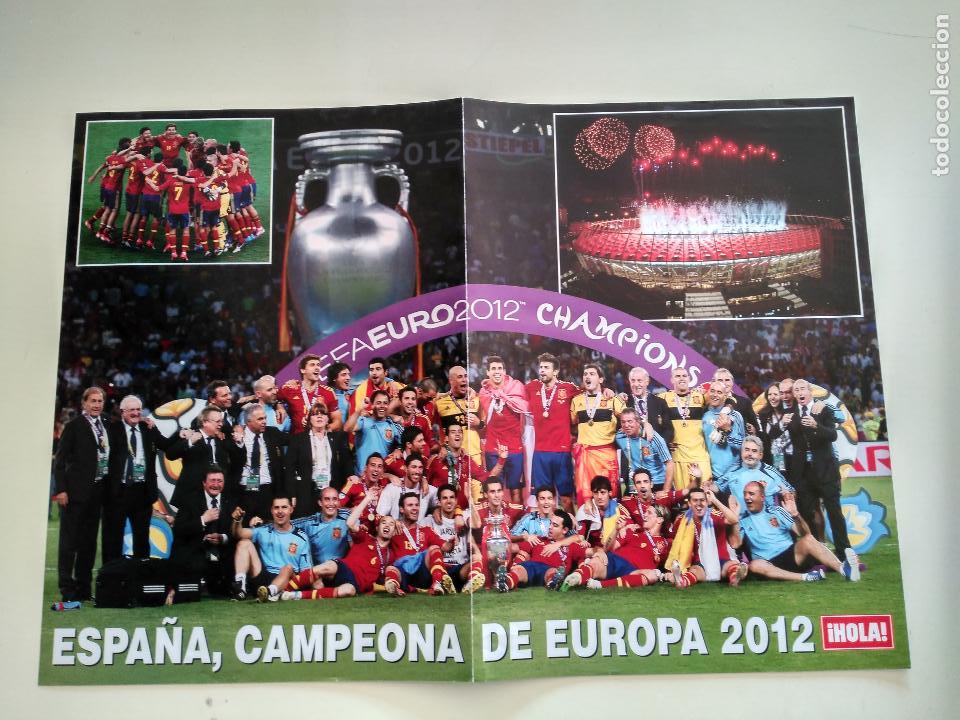 Collezionismo sportivo: POSTER SELECCION ESPA&Ntilde;OLA DE FUTBOL LA ROJA CAMPEONES DE EUROPA 2012 EUROCOPA REVISTA HOLA