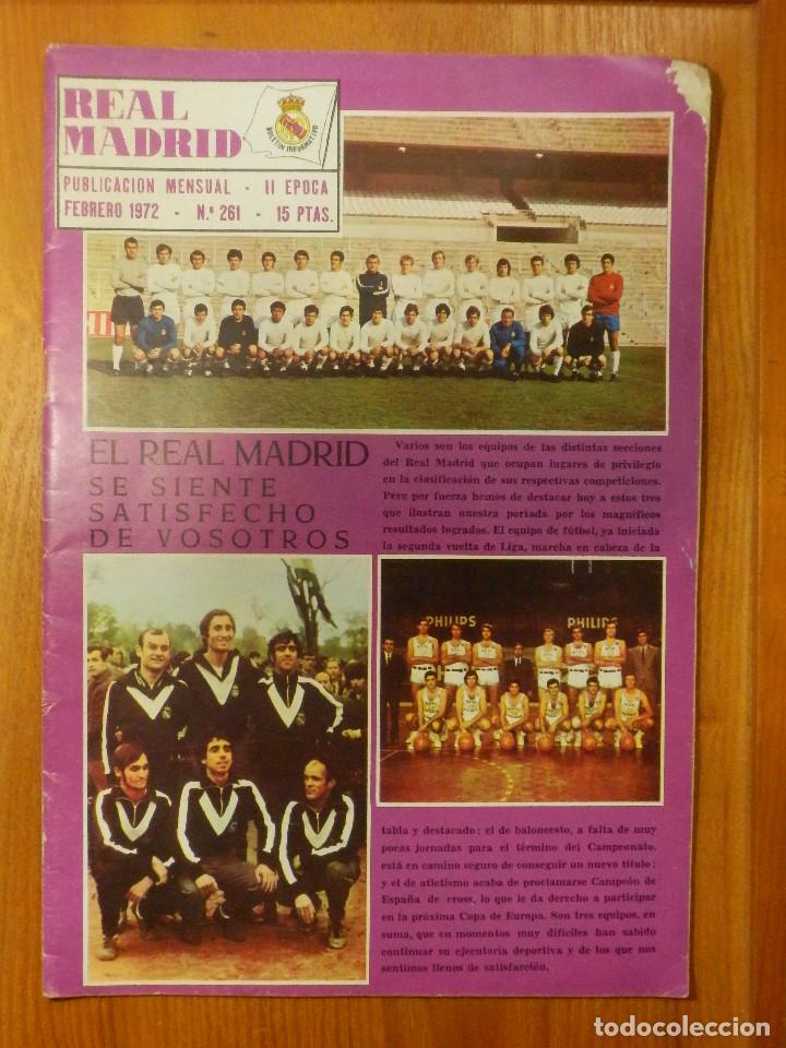 Sammelleidenschaft Sport: Revista - Publicaci&oacute;n - Real Madrid - N&ordm; 261 - Bolet&iacute;n Informativo - Febrero 1972 - 38 P&aacute;ginas
