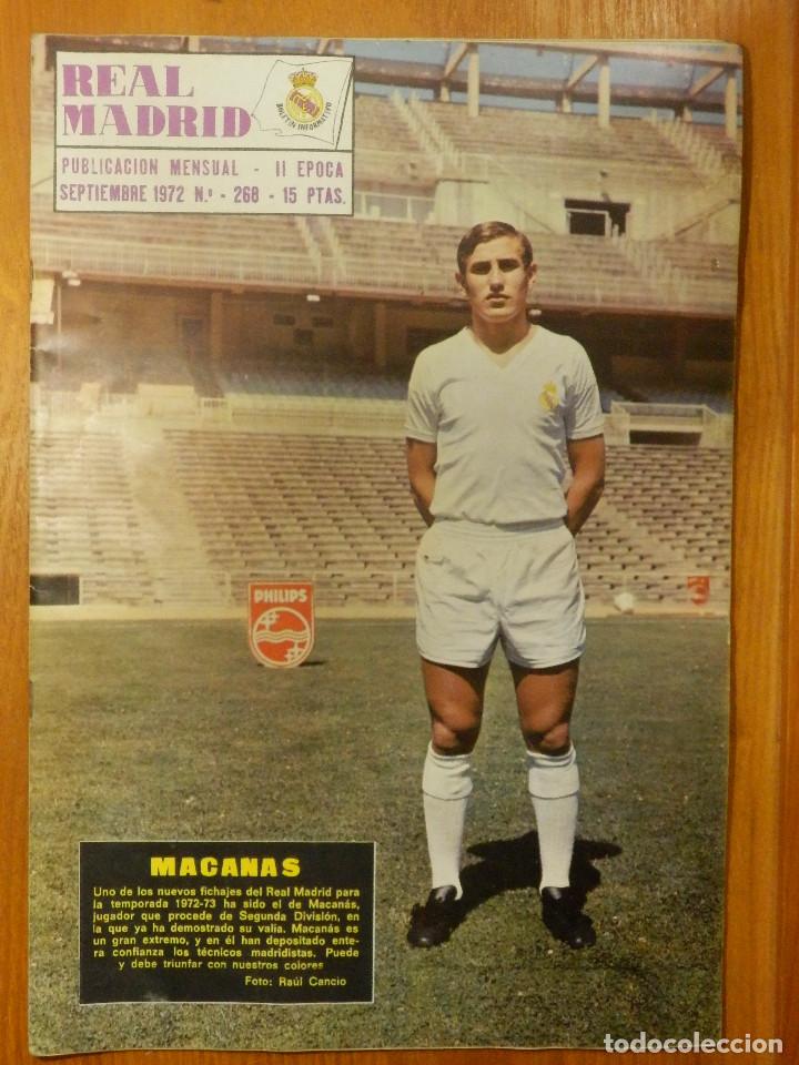 Sammelleidenschaft Sport: Revista - Publicaci&oacute;n - Real Madrid - N&ordm; 268 - Bolet&iacute;n Informativo - Septiembre 1972 - 38 P&aacute;ginas