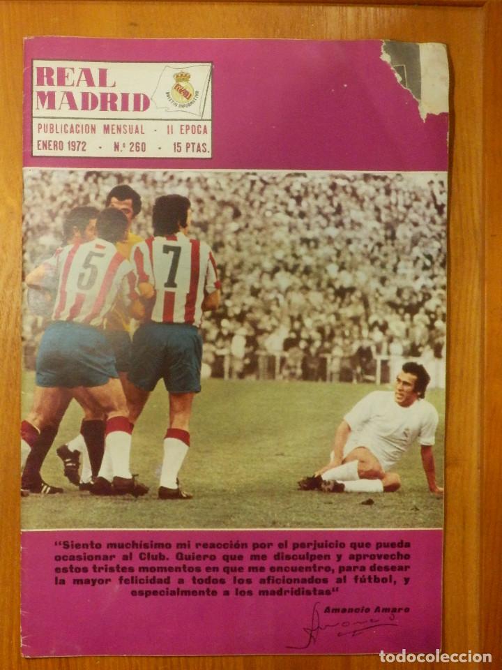 REVISTA - PUBLICACIÓN - REAL MADRID - Nº 260 - BOLETÍN INFORMATIVO - FEBRERO 1972 - 38 PÁGINAS (Coleccionismo Deportivo - Revistas y Periódicos - otros Fútbol)