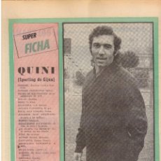 Coleccionismo deportivo: REVISTA QUINIELAS PUEBLO 1974.12.10 ENRIQUE CASTRO QUINI - SPORTING DE GIJÓN. JENNY PERLORA