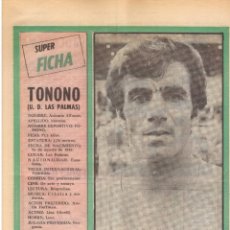 Coleccionismo deportivo: REVISTA QUINIELAS PUEBLO 1974 JORNADA 25 TONONO - U. D. LAS PALMAS. SOLEDAD (BAILAORA)