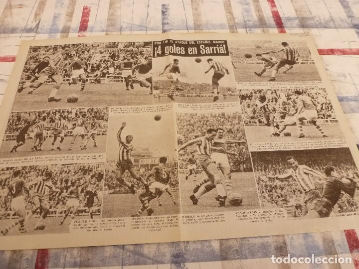 Collezionismo sportivo: (SETIEMBRE 1958) PAG.CENTRAL DOBLE ORIGINAL DE LA &Eacute;POCA-ESPA&Ntilde;OL 4 R.SOCIEDAD 2-ARAQUISTAIN.