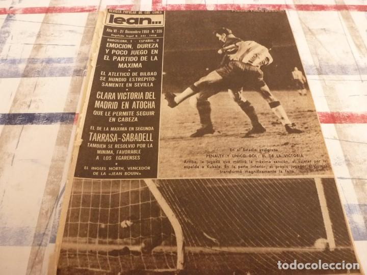 Coleccionismo deportivo: (ML)LEAN(21-12-59)BAR&Ccedil;A 1 ESPA&Ntilde;OL 0,LOS 10 MANDAMIENTOS,GERALD NORTH GANA JEAN BOUIN