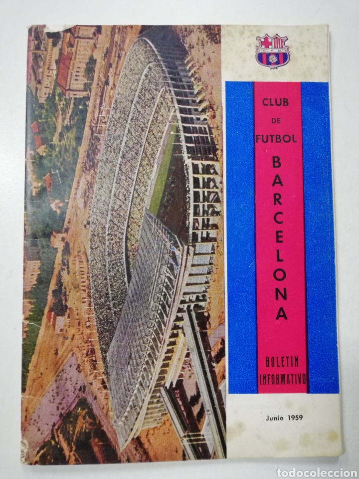Coleccionismo deportivo: BOLETIN INFORMATIVO FC BARCELONA BAR&Ccedil;A JUNIO 1959 A&Ntilde;O II NUMERO 7 POSTER CINCO COPAS