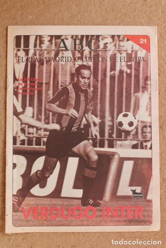 Coleccionismo deportivo: Peri&oacute;dico ABC 21. El Real Madrid, campe&oacute;n de Europa. La XII Copa de Europa, contada por Sanch&iacute;s.