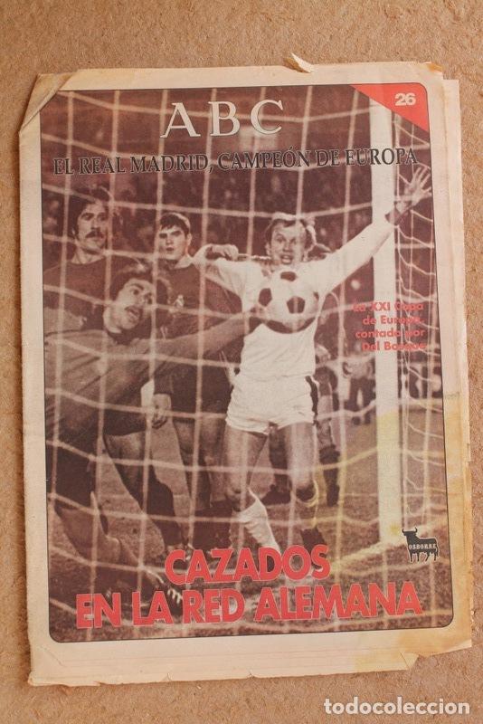 Coleccionismo deportivo: Peri&oacute;dico ABC 26. El Real Madrid, campe&oacute;n de Europa. La XXI Copa de Europa, contada por Del Bosque.
