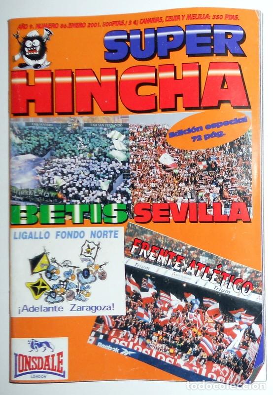 Sports collectibles: REVISTA SUPER HINCHA - EDICION ESPECIAL EXTRA ULTRAS FUTBOL N&ordm;86 Enero 2001 FRENTE ATLETICO LIGALLO