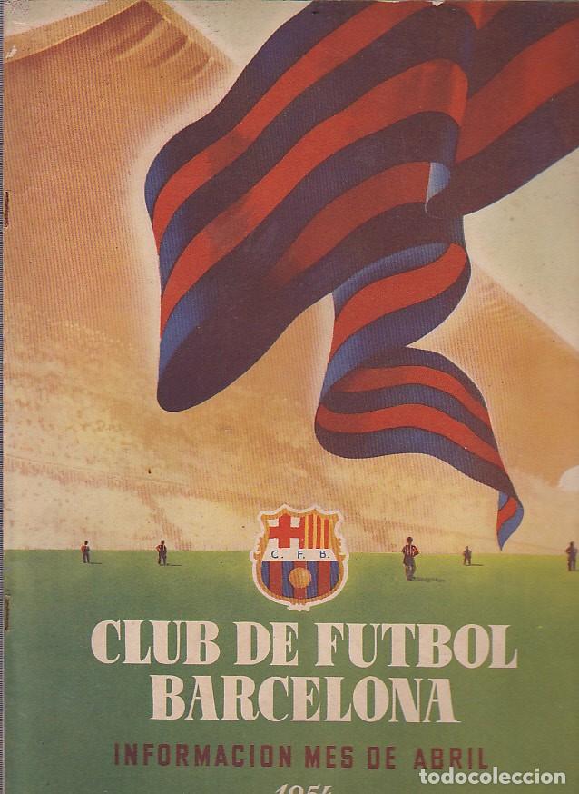 Collectionnisme sportif: BOLETIN C.F.BARCELONA ABRIL 1954