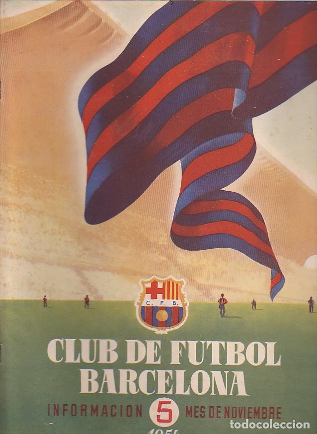 Collectionnisme sportif: BOLETIN C.F.BARCELONA NOVIEMBRE1954