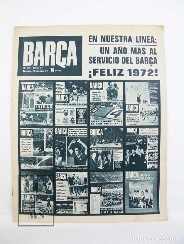 Collectionnisme sportif: Publicaci&oacute;n /Revista De F&uacute;tbol- Bar&ccedil;a -1971, N&ordm; 841- Rexach, Obras Del Palau