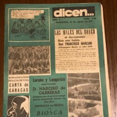Coleccionismo deportivo: DIARIO DEPORTIVO DICEN. Nº 48 15/08/1953. Lote 123080423