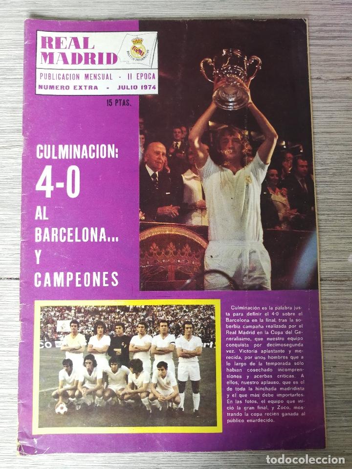 Coleccionismo deportivo: ANTIGUA REVISTA REAL MADRID 1975 EXTRA - CAMPEONES COPA, ZOCO, MIGUEL ANGEL PORTERO, ETC... -  EN BU