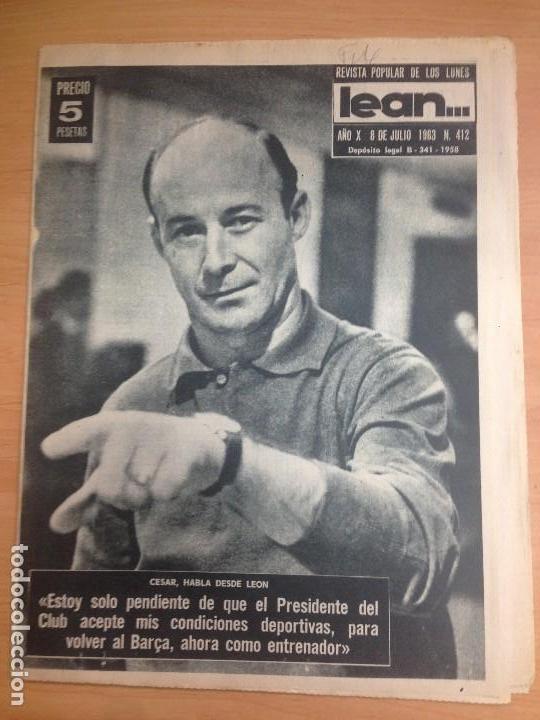 Sports collectibles: REVISTA DEPORTIVA LEAN N&ordm;412 JULIO 1963 24 HORAS DE MONTJUICH