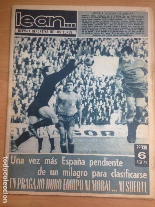 Sports collectibles: REVISTA DEPORTIVA LEAN N&ordm;622 OCTBRE 1967 PARTIDO FUTBOL CHECOSLOVAQUIA/ESPA&Ntilde;A