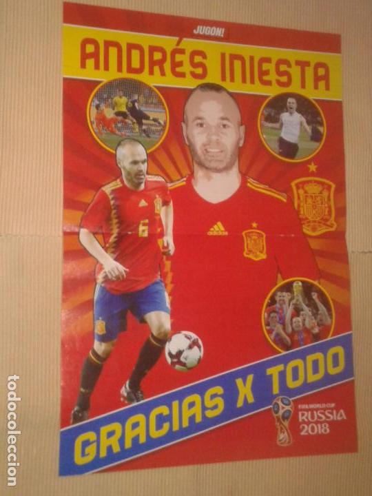 Coleccionismo deportivo: POSTER INIESTA, ISCO SELECCI&Oacute;N ESPA&Ntilde;A, MODRIC CROACIA FIFA WORLD CUP RUSSIA 2018 (MUNDIAL RUSIA)