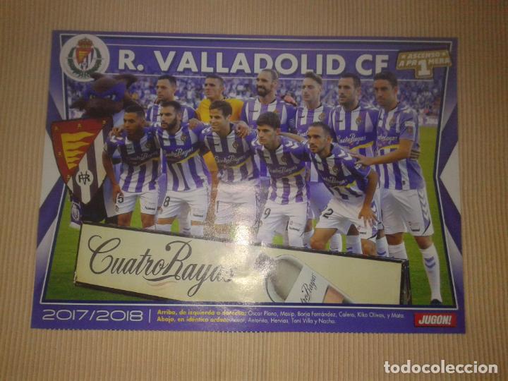 Sammelleidenschaft Sport: POSTER (HOJA) JUGON, ALINEACI&Oacute;N R. VALLADOLID ASCENSO PRIMERA 2017-18 - CRISTIANO RONALDO, PORTUGAL