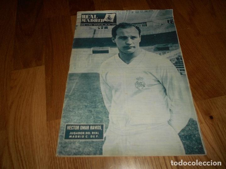 Coleccionismo deportivo: ANTIGUA REVISTA DEL REAL MADRID N&ordm; 100 - NOVIEMBRE 1958 - HECTOR OMAR RAMOS EN LA PORTADA, MUERTE SW