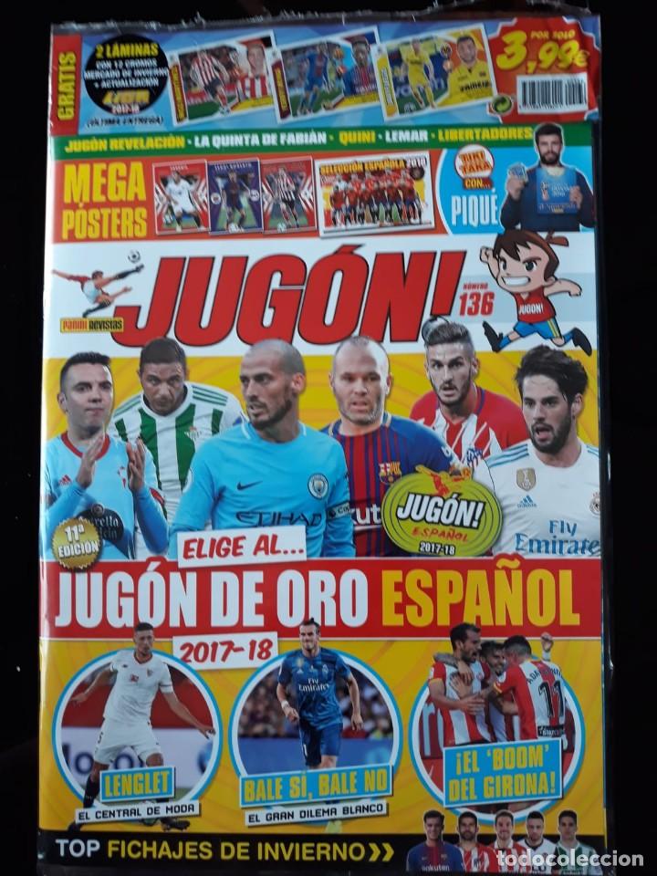 Coleccionismo deportivo: REVISTA JUGON 136. PANINI. ENVOLTORIO ORIGINAL. SIN CROMOS