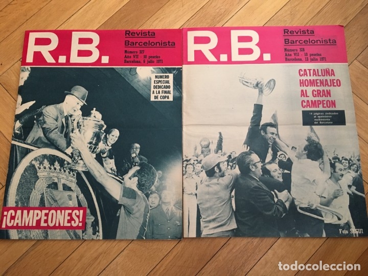 Coleccionismo deportivo: REVISTA R.B. RB N&ordm; 327 y 328 NUMERO ESPECIAL DEDICADO FINAL COPA CAMPEONES BARCELONA VALENCIA 1971