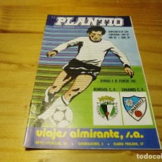 Coleccionismo deportivo: PROGRAMA OFICIAL ESTADIO EL PLANTIO BURGOS CF-LINARES CF TEMPORADA 1980-81. Lote 132914330