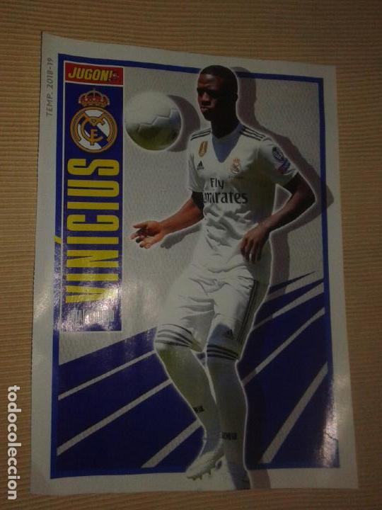 Collectionnisme sportif: HOJA (MINI POSTER) REVISTA JUGON, VINICIUS, REAL MADRID - GERARD MORENO, VILLARREAL C.F. - 2018-19
